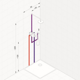 Набор 7 в 1 KLUDI NOVA FONTE с термостатом, матовый черный