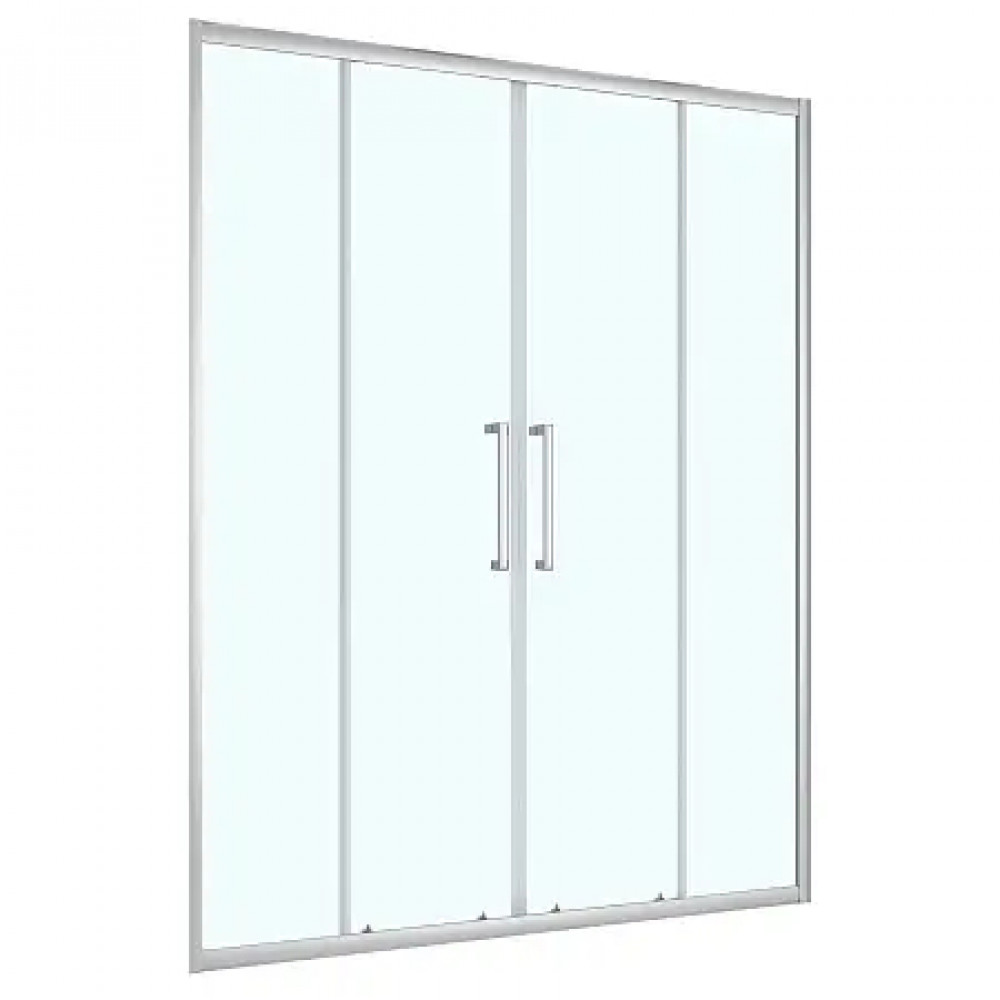 Дверь в нишу, раздвижная CS-AB04C-150 150x190，профиль хром，6 мм прозрачное стекло, профиль хром