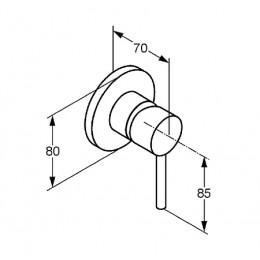 KLUDI BOZZ Встраиваемый смеситель для душа, черный матовый, арт. 389253976