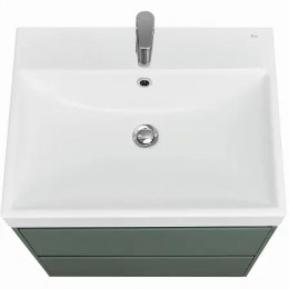 Ona Тумба под раковину 600, зеленый матовый 2 ящика (подходит раковина ZRU9307561, 732799E000, 73279A8000)