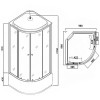 CS-888EDTM/W-100 Душ. Кабина 1000x1000x2150 поддон 40 см