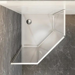 AZ-21C-100-MB-CL Душевое ограждение SAKURA DIA-100х100х195-MB-CL, прозрачное стекло 6 мм, профиль матовый черный