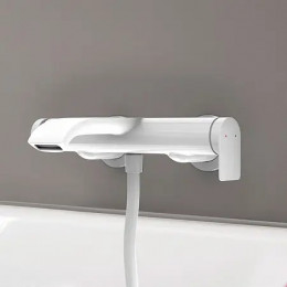 75420700 Vivenis Смеситель для ванны, однорычажный, внешнего монтажа, матовый белый