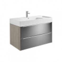 Z_INSPIRA Модуль в комплекте с раковиной  1000 мм, темный дуб/зеркальный фасад