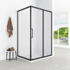 Душевое ограждение CS-AB02B-129 120x90x190，профиль черный матовый，6 мм прозрачное стекло