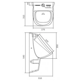 Писсуар "Гала" с креплением