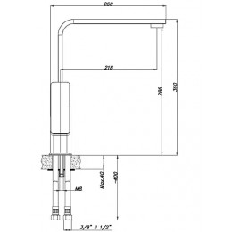 CADEO Смеситель для кухни, хром