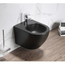 Azario Grado подвесное биде чёрный матовый (ЦВЕТ ПОДХОДИТ ТОЛЬКО ПОД SP) 480*370*325