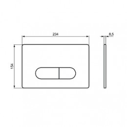R0115AA OLEAS™ M1 Механическая панель смыва, двойной смыв (хром глянцевый)