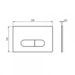 R0115AA OLEAS™ M1 Механическая панель смыва, двойной смыв (хром глянцевый)