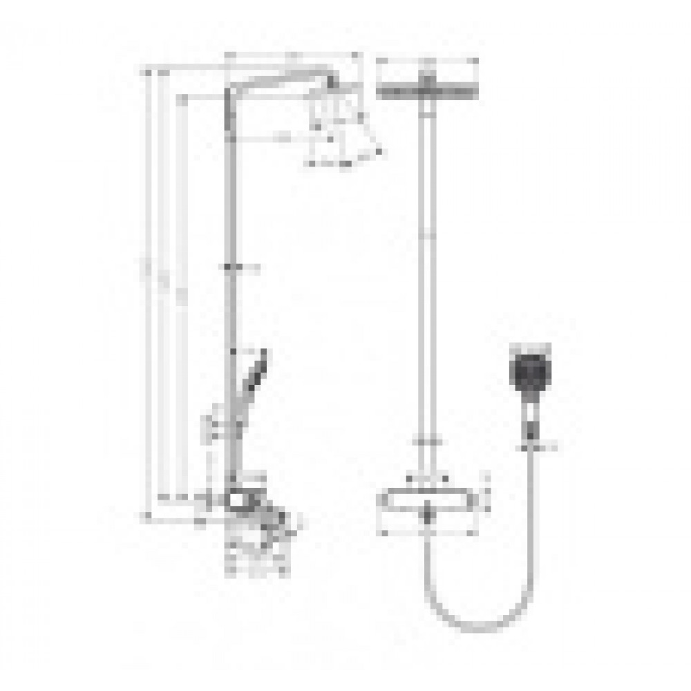 27113400 Raindance Select E 360 Showerpipe для ванны, ½’, белый/хром