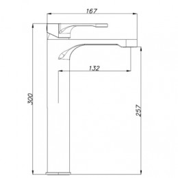 VIANO Смеситель для раковины высокий, черный матовый