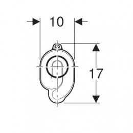 152.950.11.1 Cифон для писсуара,  горизонтальный выпуск,d 50/50