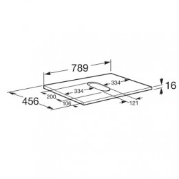 THE GAP Столешница под раковину 80, городской дуб