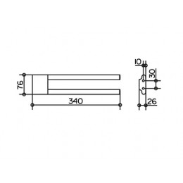 11519010000 Keuco Edition 400 Держатель полотенца двойной
