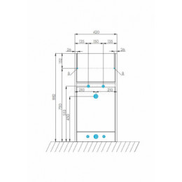 Лондри 105 Тумба  под с/машинку (40) (Раковина Лондри 105 белая)