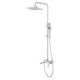 Lursy Душевая система с квадратным тропическим душем, сатин