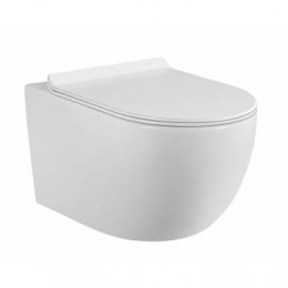 Сет LORANTO Инсталляция с кнопкой Line хром матовая + унитаз FATTO с сиденьем микролифт