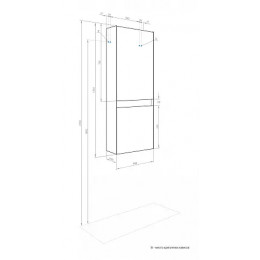 Форест Шкаф-колонна Дуб Рошелье/Сумеречный Голубой
