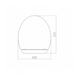 LORANTO зеркало Уют 500х575 с полкой