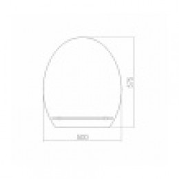 LORANTO зеркало Уют 500х575 с полкой