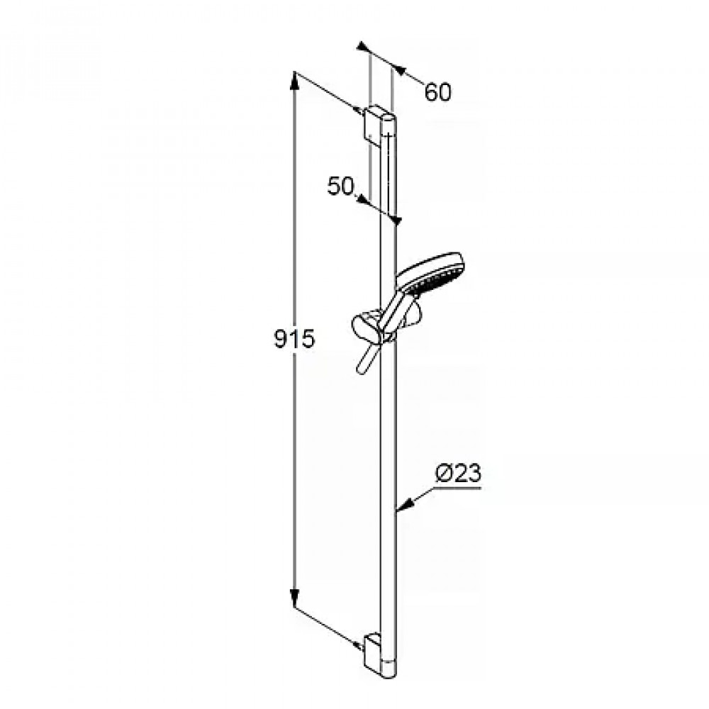 KLUDI DIVE душевой гарнитур sDive 3S 90 cm