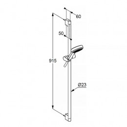 KLUDI DIVE душевой гарнитур sDive 3S 90 cm