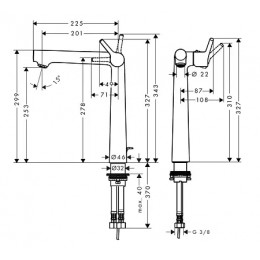 72115000 Talis S 250 смеситель для раковины
