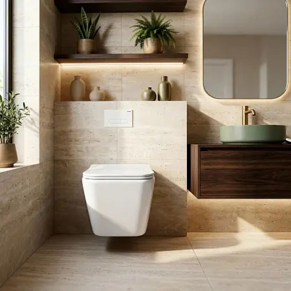 Dezi White унитаз подвесной, с функцией Торнадо, с сиденьем дюропласт, микролифт (1 место)