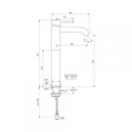 BC269XG CERALINE Vessel Однорукоятковый смеситель для умывальника с удлиненным корпусом, картридж 28 мм Firmaflow® с функцией HWTC