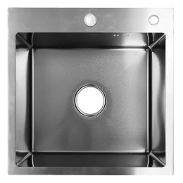 AZARIO кухонная мойка MIA (500*500*200) нержавеющая сталь цвет "оружейная сталь" (сифон)