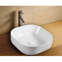 AZ-41288 Раковина накладная , глянец белый 430*430*135