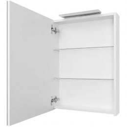 OLETA Шкаф зеркальный 500мм левый, белый матовый