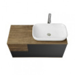 Терра 105 Тумба Дуб Кантри/Антрацит (БЕЗ УМЫВАЛЬНИКА MILA 400,MILA 350,Одри 420х420 Soft,Одри 420x620 Round,Лола 60)