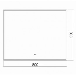 AZARIO зеркало Алмина 800х600 (сенсорный выключатель)