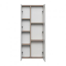 Мишель 43 Модуль для зеркала Дуб Эндгрейн/Белый