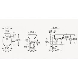 CARMEN Биде напольное, 560 мм