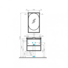 Лофт 65 Тумба-умывальник Фабрик Дуб Кантри