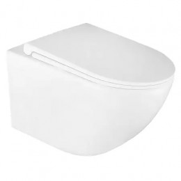 BONELLE Унитаз подвесной безободковый с сиденьем микролифт, смыв ТОРНАДО. Размер 490x345x350 мм (1 место)