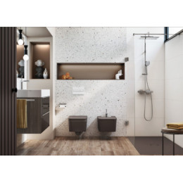 Z_INSPIRA Модуль в комплекте с раковиной  1000 мм, темный дуб/зеркальный фасад