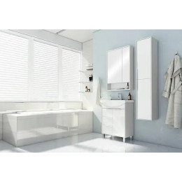 РИКО 65 ЗЕРКАЛО-ШКАФ (Белый/Ясень Фабрик)