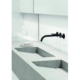KLUDI NOVA FONTE смес. для умыв. на 3 от.; черный PURISTIC длина излива 240 мм