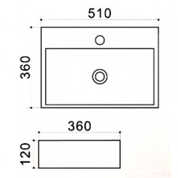 AZ-414 Раковина Размер: 51*36*12