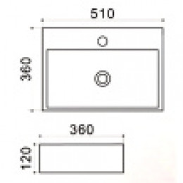 AZ-414 Раковина Размер: 51*36*12