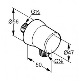KLUDI SIRENA соединение для шланга DN 15 защита от обратного тока воды