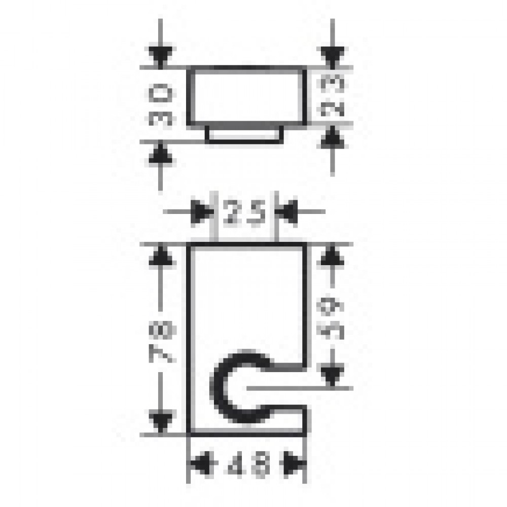28387670 Rainfinity Porter E Душевой держатель, матовый черный