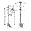27351400 Croma Select S 180 2jet Showerpipe для ванны, белый/хром