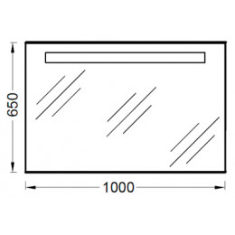 EB1416RU-NF Зеркало, 100 см, с подсветкой