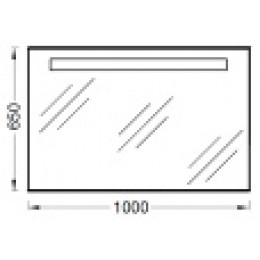 EB1416RU-NF Зеркало, 100 см, с подсветкой