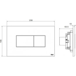 641015 Панель пневм. двойная KARISMA, пластик, черная, soft-touch, OLI